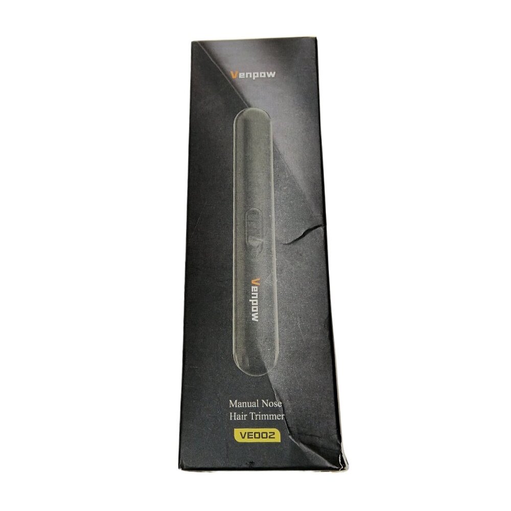 Venpow Nose Ear Hair Trimmer Black Portable Travel With Brush Grooming New